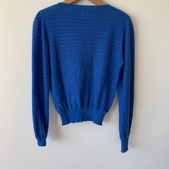 Vintage 80s Puff Sleeve Sweater - Picture 3 of 5